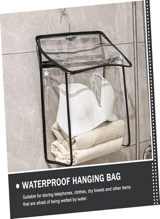VENJA (LABEL) VENJA Clear PVC Dust Bag for Handbag - Transparent Wall Closet Organizer with Magnetic Closure, Handbag Protector Storage Pouch, Pack Of 1 - Image 3